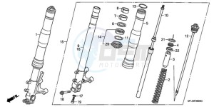 CBR600RAA UK - (E / ABS) drawing FRONT FORK