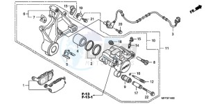 CB1300SA9 SI / ABS BCT MME TWO - (SI / ABS BCT MME TWO) drawing REAR BRAKE CALIPER