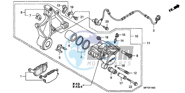 REAR BRAKE CALIPER