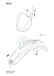 RM250 (E19) drawing FRONT FENDER