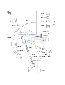 KZ 1000 P [POLICE 1000] (P20-P24) [POLICE 1000] drawing REAR MASTER CYLINDER-- P20- -