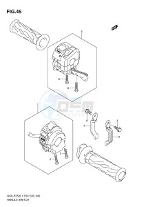 GSX-R750 (E3) drawing HANDLE SWITCH