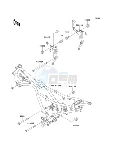 EX 250 F [NINJA 250R] (F15-F19) [NINJA 250R] drawing ENGINE MOUNT