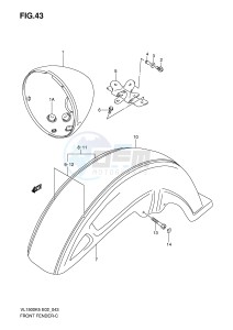 VL1500 (E2) drawing FRONT FENDER (MODEL K5 K6 K7 K8)