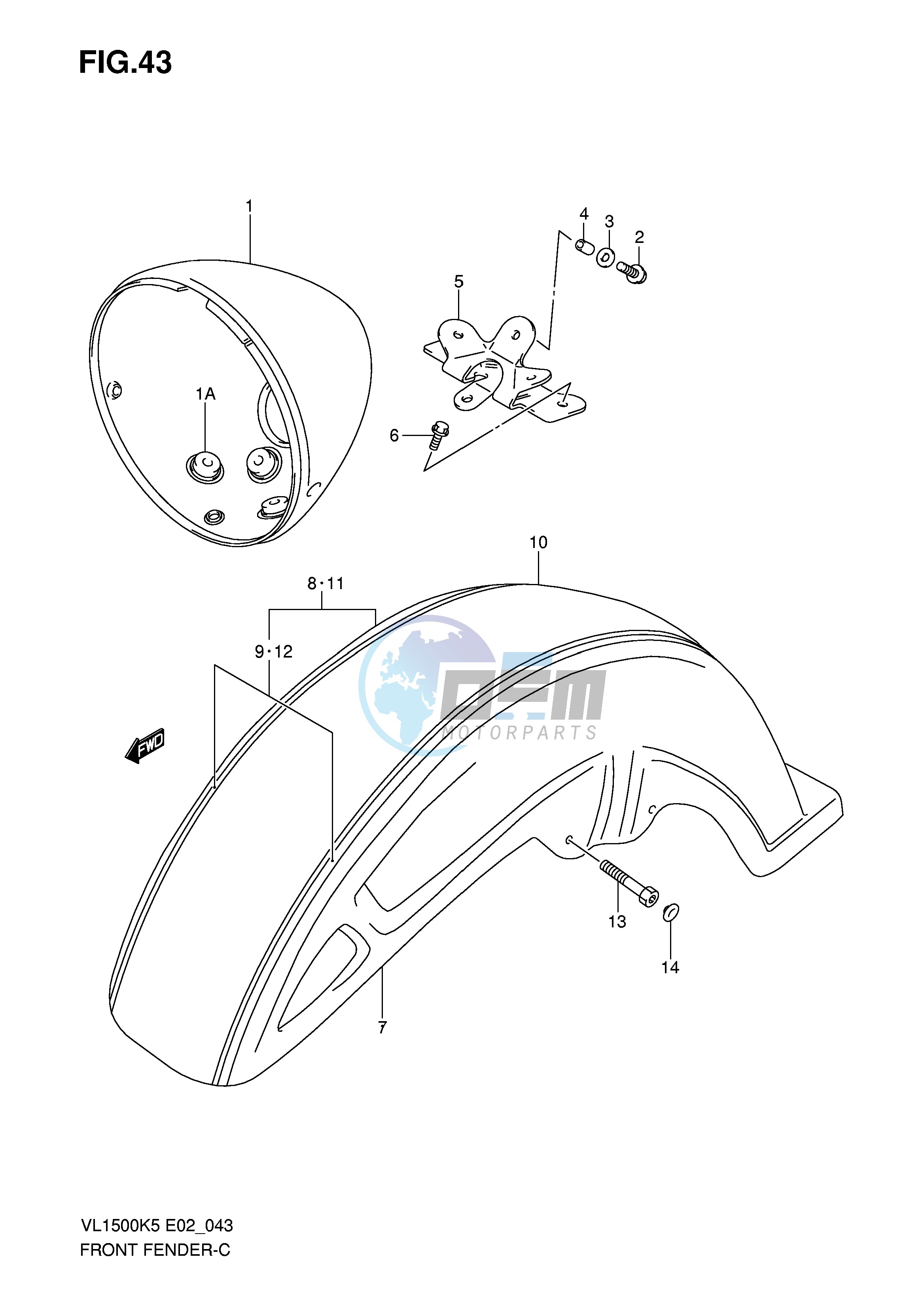 FRONT FENDER (MODEL K5 K6 K7 K8)