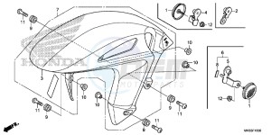 CBR1000RAG CBR1000 - Fireblade ABS Europe Direct - (ED) drawing FRONT FENDER