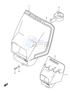 DR350 (E3) drawing HEADLAMP COVER (MODEL L M)