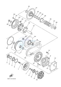 YXM700E YXM70VPHJ VIKING EPS HUNTER (B5FA) drawing CLUTCH