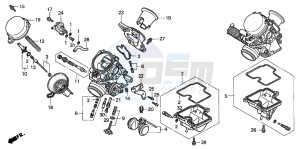 CB500S drawing CARBURETOR (COMPONENT PARTS)