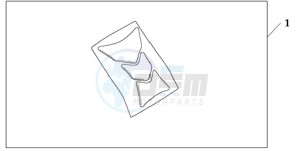 CBR1000RAA Korea - (KO / ABS) drawing TANK PAD HONDA WING LOGO