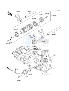 NINJA ZX-10R ZX1000-C2H FR GB XX (EU ME A(FRICA) drawing Gear Change Drum/Shift Fork(s)