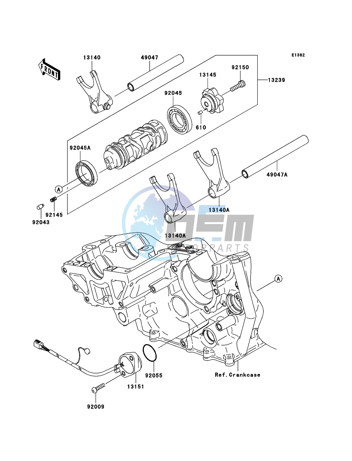 Gear Change Drum/Shift Fork(s)