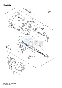 AN650 (E3-E28) Burgman drawing REAR CALIPER (MODEL K9 L0)