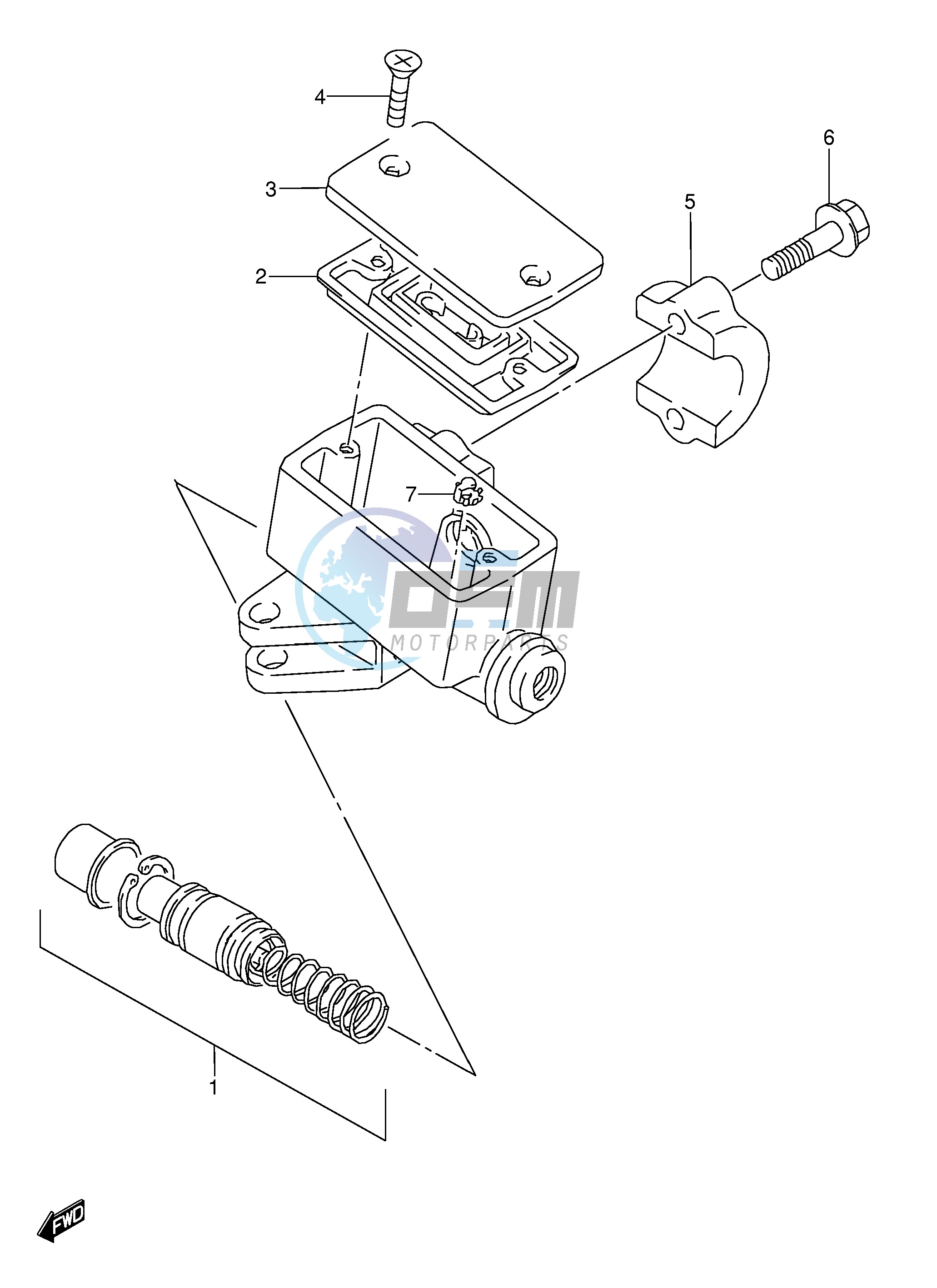 FRONT MASTER CYLINDER (MODEL J)