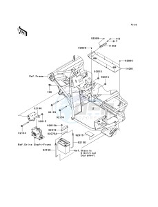 KAF400 C [MULE 610 4X4 HARDWOODS GREEN HD] (C1) C1 drawing ENGINE MOUNT