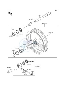 ZX 750 P [NINJA ZX-7R] (P1-P4) [NINJA ZX-7R] drawing FRONT WHEEL