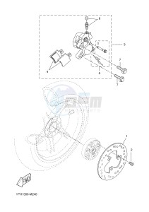 NS50 NS50F NITRO 4T (1GB6 1GB6) drawing REAR BRAKE CALIPER