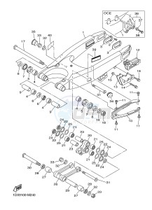 WR450F (1DX9 1DX6 1DX8 1DX7) drawing REAR ARM