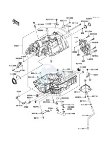 ER-6f EX650A8F GB XX (EU ME A(FRICA) drawing Crankcase(ER650AE057324-)