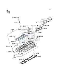 ZZR1400 ZX1400A6F FR GB XX (EU ME A(FRICA) drawing Cylinder Head