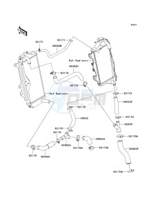 KX 450 E (KX450F MONSTER ENERGY) (E9FA) E9FA drawing WATER PIPE