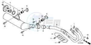 TRX400XC drawing EXHAUST MUFFLER