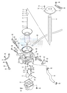 VS600GL (E2) INTRUDER drawing CARBURETOR (REAR)