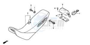 XR400R drawing SEAT