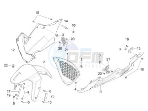 RS4 125 4T drawing Front mudguard - Pillar