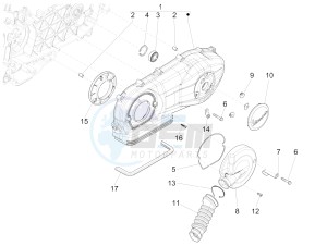 125 4T 3V ie Primavera (APAC) drawing Crankcase cover - Crankcase cooling