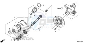 TRX500FM5F TRX500FM Europe Direct - (ED) drawing PROPELLER SHAFT