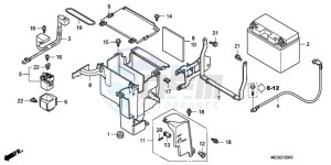 VT750CA9 UK - (E / MKH MME ST) drawing BATTERY