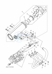 YXZ1000E YXZ1000R SS (B5JF) drawing EXHAUST