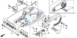 VT600CD2 drawing SWINGARM