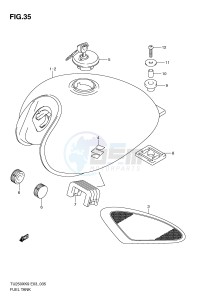 TU250X (E3) drawing FUEL TANK