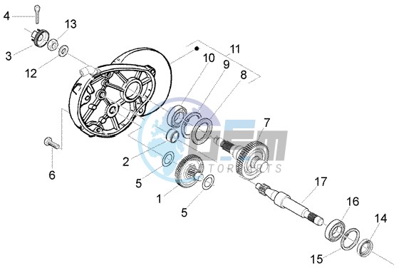 Rear wheel shaft