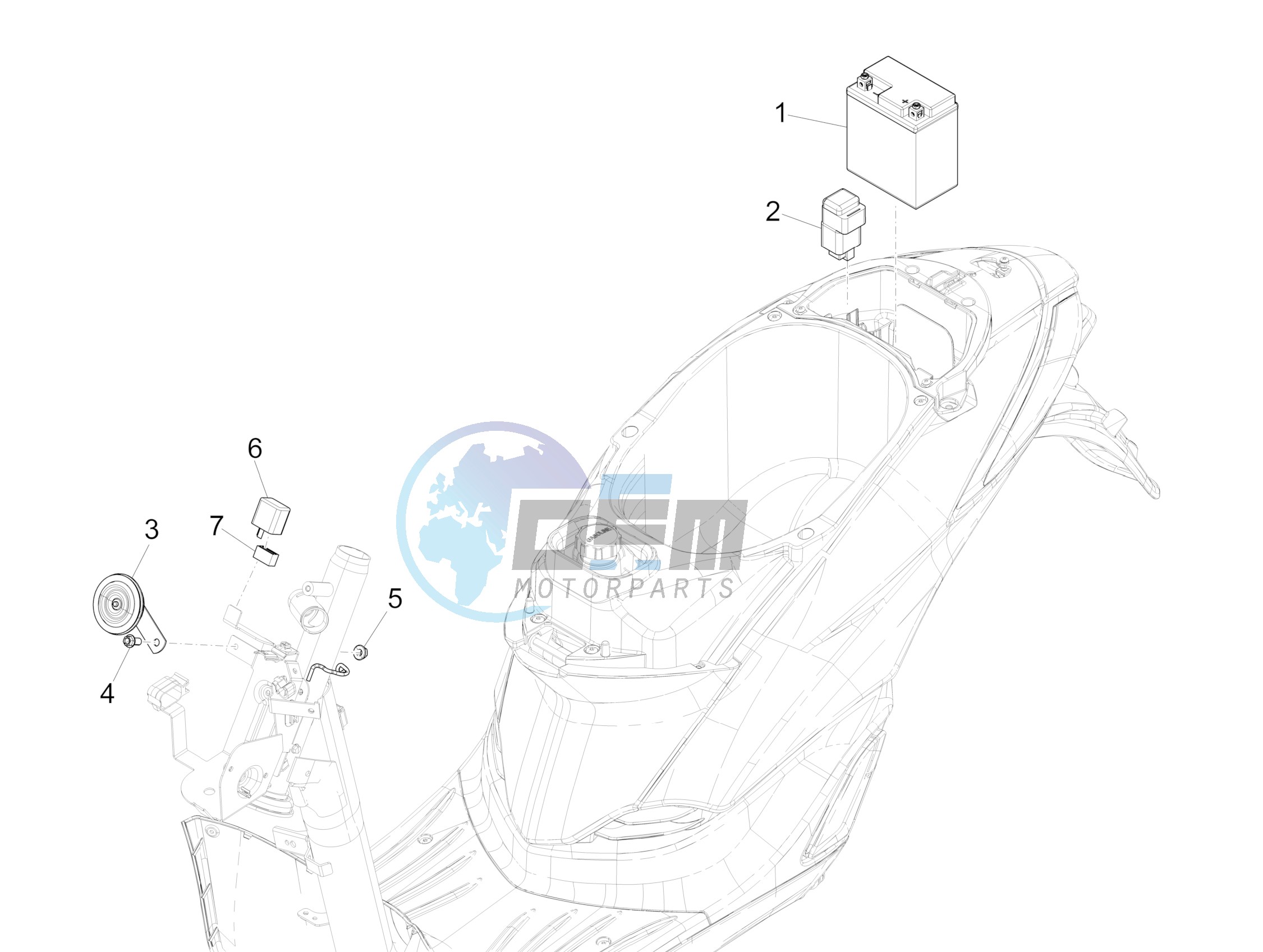 Remote control switches - Battery - Horn