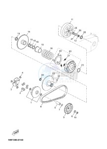 YPR125RA XMAX 125 ABS EVOLIS 125 ABS (2DM4) drawing CLUTCH