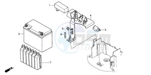 SA75 drawing BATTERY