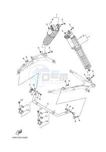 YXZ1000ETS YXZ10YESH YXZ1000R EPS SS SPECIAL EDITION (B57J) drawing REAR SUSPENSION