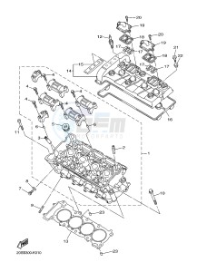 XJ6F ABS 600 DIVERSION F (ABS) (1DG4) drawing CYLINDER HEAD