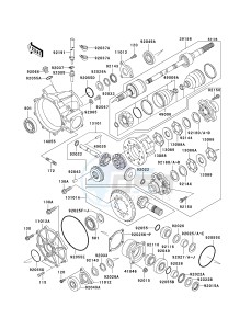 KAF 950 B [MULE 3010 DIESEL 4X4] (B7F) B7F drawing DRIVE SHAFT-FRONT