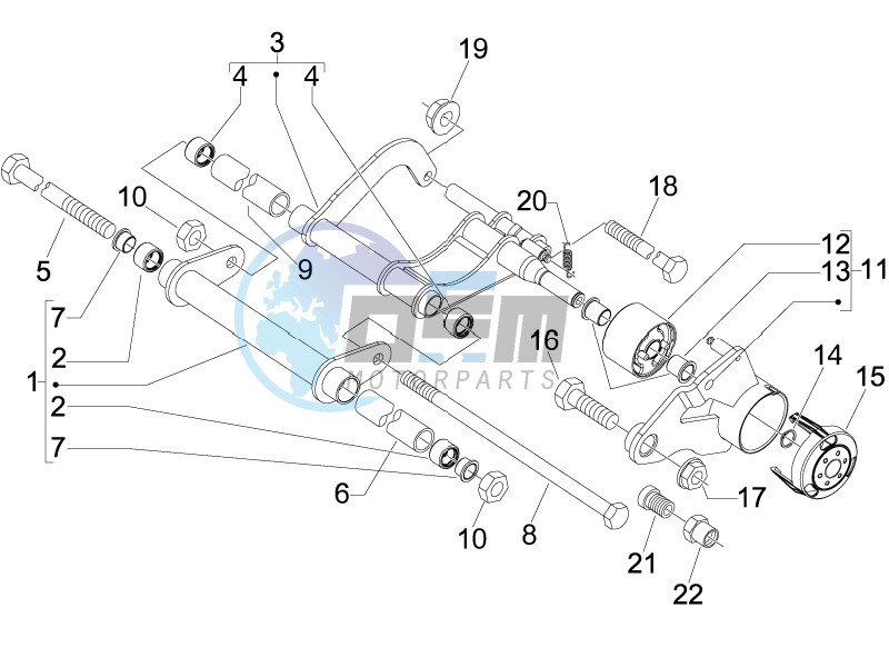 Swinging arm