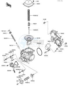 VN 700 A [LTD] (A1) [LTD] drawing CARBURETOR PARTS