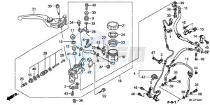 CBR600RA9 UK - (E / ABS) drawing FR. BRAKE MASTER CYLINDER (CBR600RA)