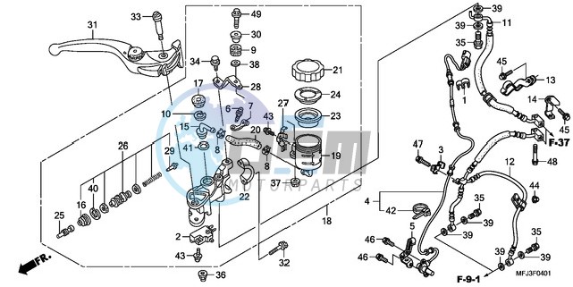 FR. BRAKE MASTER CYLINDER (CBR600RA)