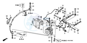 CBR600RAA UK - (E / ABS) drawing REAR VALVE UNIT (CBR600RA)