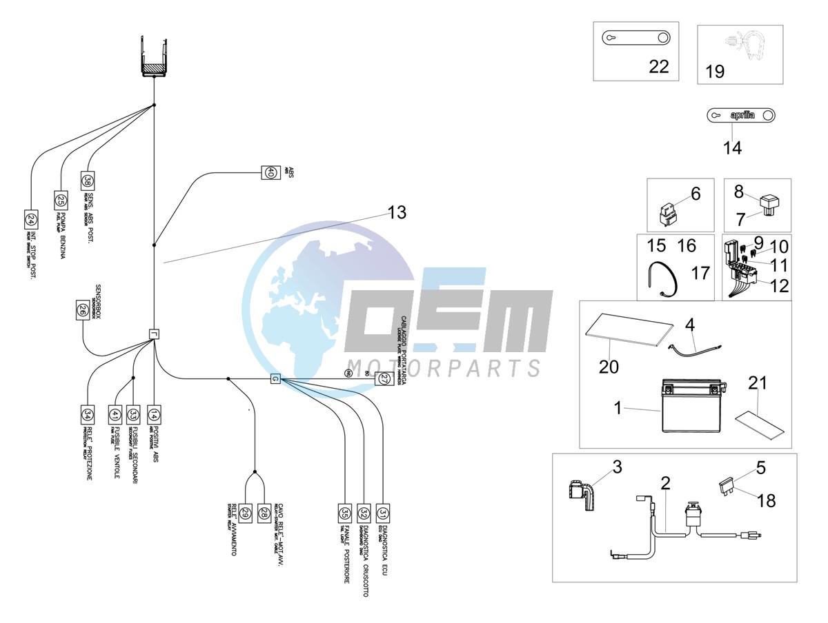 Rear electrical system