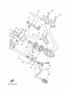 YFZ450R (BKDL) drawing SHIFT CAM & FORK