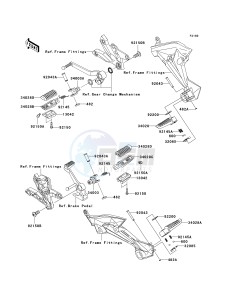 ZR 1000 B [Z1000 EUROPEAN] (B7F-B9F) B7F drawing FOOTRESTS